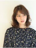 ■SOLセンター南・15-5■オンブレ外ハネフェミニンミディアム