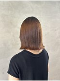 髪質改善カラー×切りっぱなしボブ