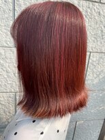 セットアップ 倉敷美和店(SET-UP) 切りっぱなしボブ/チェリーレッド/お洒落女子/ワンレングス/美髪