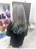 gray×turquoise