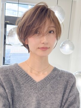 ロンドエニカ 大宮(Lond enika) 黒髪カタログ/ショート/オリーブグレー/小顔に見せるヘア☆167