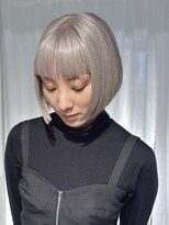 パークホワイト 代官山(PARK White) ボブウルフハッシュカットショートハイトーンシルバーホワイト