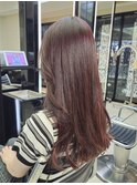 ゆる巻き×ブラウンレッド