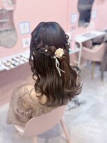 ラルム 大宮東口店&nbsp;耳だしなし三つ編みハーフアップ