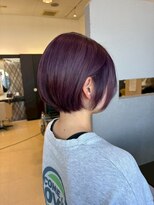 ヘアショップエヌアンドエー 久喜 栗橋店(hairshop N&A)&nbsp;カシスパープルの丸み美人ショートボブ