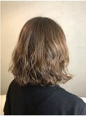 20代30代40代★セピアベージュ大人可愛いボブディ無造作カール