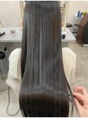 小顔セミウェットウェーブ　アッシュベージュハイライトカラー