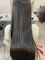 小顔セミウェットウェーブ　アッシュベージュハイライトカラー