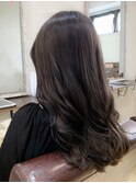 グレージュカラー　ブリーチなしハイライト