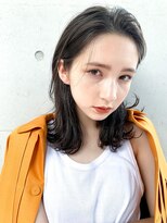 マセナ(Masena)&nbsp;センターパートボブルフ×ブルージュカラー