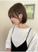 柔らかくまとまるシアーボブ 【福岡 聖容】