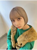 シナモングレージュ×ミニボブ