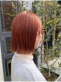 スプリングピンクオレンジ×ボブ