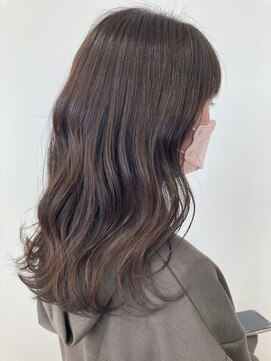 ヘッズ 本八幡店(HEADS) ミディアムヘア ショコラベージュ ボブルフ ベビーバング