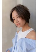 大人かわいい前髪セシルカットココアブラウンフリンジウェーブ