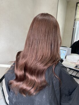 アジールヘア 東上野店(agir hair) 艶感ピンクアッシュ、10代20代韓国風カラー【上野/御徒町】