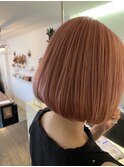 【ブリーチあり】コーラルピンク