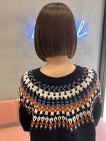 ロンドポレール 北千住(Lond polaire)&nbsp;【伊勢】ぱつっとボブ/セクションカラー/ペールベージュ