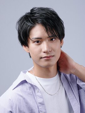 アース 豊崎店(HAIR&MAKE EARTH) 黒髪アッシュ×マッシュウルフ