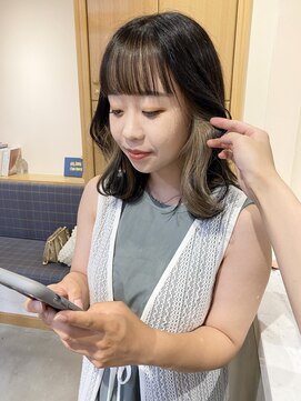 スムーク(smuk) 【smuk/スムーク】切りっぱなし/インナーカラー/ミルクティー