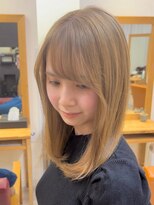 ラゴム 池袋(LAGOM)&nbsp;海外風ベージュのブロンドヘア[池袋/髪質改善]