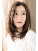 □シルキーベージュ前下がりレイヤーカット316★大宮30代40代