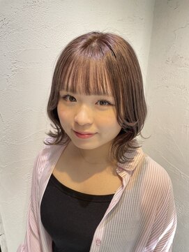 アジールヘア 池袋東口店(agir hair) 大人気ミルクティーベージュ☆ミディアムスタイル池袋
