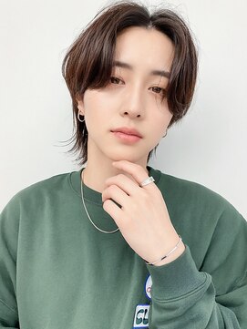 アース 相模大野店(EARTH) 毛流れハンサムショートセンターパートメンズ黒髪爽やか