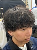 ダークアッシュ／韓国マッシュ/ニュアンスパーマ［池袋駅/men's]