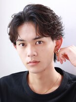 フェザーパーマフェザーショート韓国ヘアメンズパーママッシュ