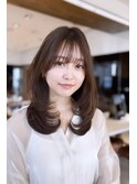 小顔レイヤー×韓国風×艶カラー×美ロング×顔まわりレイヤー