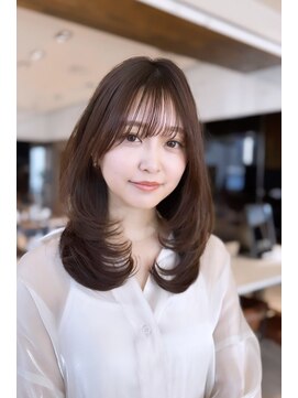 アフロート ギンザ(AFLOAT GINZA) 小顔レイヤー×韓国風×艶カラー×美ロング×顔まわりレイヤー