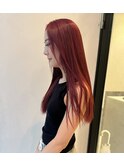 ★美髪モテ髪イメチェンワインレッドフェミニンロング