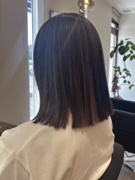 ポルカドット 豊橋店(Polkadot) インナーカラー◯ピンク×グレー