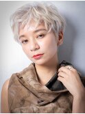 ハイトーンカラーホワイトシルバーメンズライクz志木20代30代