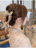 リボンを使ったヘアアレンジ