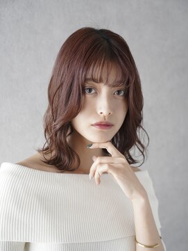 エルズ 大宮店(ailes) ミディアム×ピンクブラウン