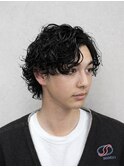 無造作マッシュ×波巻きパーマ｜韓国風ヘア