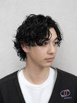 スター(STAR) メンズ波巻きパーマ×無造作マッシュ|韓国風ヘア