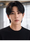 【30代.40代men's】/清潔感センターパート/縮毛矯正/黒髪