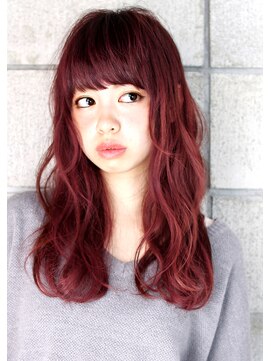 ヘアサロン ガリカ 表参道(hair salon Gallica) 『 ベリー × グレージュ 』外国人風 小顔 オン眉 semi-long ☆