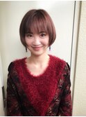 前上がりショートボブ