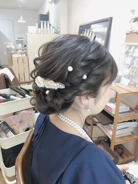 ロカット サロン(Roquat Salon) 結婚式ゆるふわパールアレンジ【ヘアアレンジ　立川/立川南/袴】