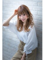 ヘアーアートシフォン 池袋西口店(Hair art chiffon)&nbsp;ミニマムボブモードジグザグバング3Dカラーノットヘアブルージュ