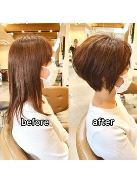 ジュエヘアー(jouet hair) 襟足スッキリお首が長く見えるショートボブ