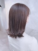 抜け感くびれミディ 薄めバング 前髪 イメチェン 透明感カラー
