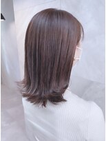 ドゥマン(Demain)&nbsp;抜け感くびれミディ 薄めバング 前髪 イメチェン 透明感カラー