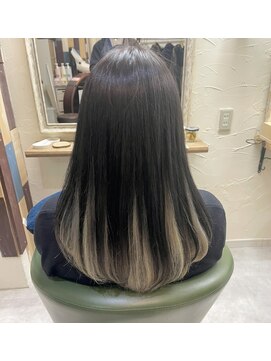 ヘアサロン レリー(hair salon relie) 【デザインカラー】ダークグレージュ×ホワイトベージュ　relie