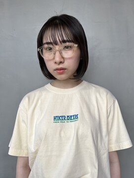 リンネ(Lin'ne) シースルーバング/ボブ/暗髪/結べるボブ