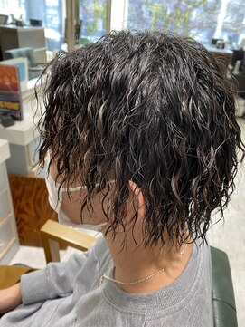 ラルマミット(lalma mit) 【ツイストパーマ】×ツーブロック×センターパート